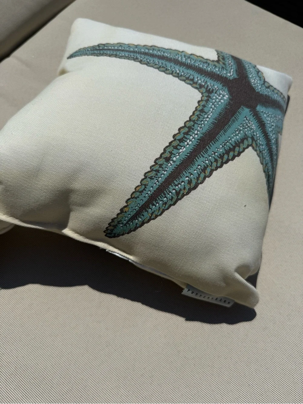 Pottery Barn Starfish Accent Pillow - Red and Blue -